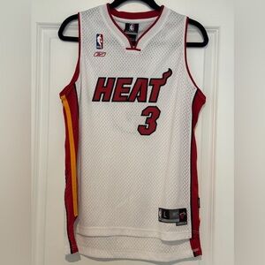 Reebok NBA Authentic Miami Heat Dwayne Wade #3  Youth Basketball Jersey Lg 14-16